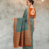Dhiyona RV Women's Banarasi Cotton Silk With Patola Weaving Pattern Saree With Blouse ( KVD1344 )