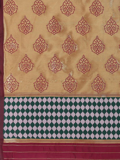 Dhiyona RV Women's Banarasi Silk With Silver Zari Weaving Saree  ( KVD1374 )