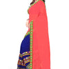 Dhiyona RV Women's Designer Half & Half Georgette Embroidery Work Saree With Blouse ( KVD14 )