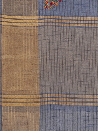 Indyancart RV Women's Soft Cotton With Zari Embroidery Saree ( KVD1445 )