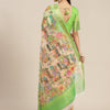Dhiyona RV Women's Organza digital Floral printed Exclusive Saree with blouse ( KVD1510 )