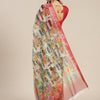 Dhiyona RV Women's Organza digital Floral printed Exclusive Saree with blouse ( KVD1512 )