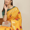 Arriva Fab  Women's Elegant Soft Cotton Silk Saree with Zari Weaving & Contrast Pallu With Blouse  ( KVD1853 )