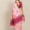 Arriva Fab  Women's Elegant Soft Cotton Silk Saree with Zari Weaving & Contrast Pallu With Blouse  ( KVD1854 )