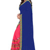 Dhiyona RV Women's Designer Half & Half Georgette Embroidery Work Saree With Blouse ( KVD22 )