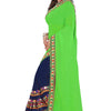 Indyancart RV Women's Designer Half & Half Georgette Embroidery Work Saree With Blouse ( KVD28 )