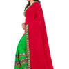 Dhiyona RV Women's Designer Half & Half Georgette Embroidery Work Saree With Blouse ( KVD30 )