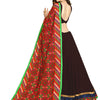 Dhiyona RV Women's Elegant Heavy Embroidred Pallu Georgette Saree with Unstitched Blouse ( KVD302 )