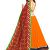 Dhiyona RV Women's Elegant Heavy Embroidred Pallu Georgette Saree with Unstitched Blouse ( KVD303 )