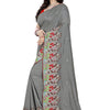 Dhiyona RV Women's Vichitra Silk With Thread Embroidery Work Exclusive Saree (KVD615_Grey)