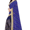 Dhiyona RV Women's Foil Print Lace work border Georgette Embroidered Saree ( KVD630 )