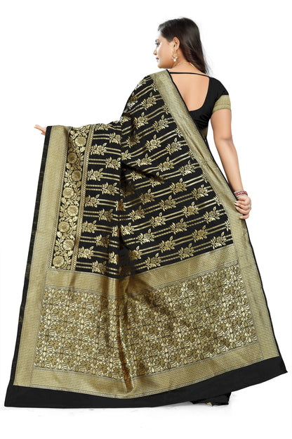 Dhiyona RV Women's Jacquard Cotton Printed Saree with Unstitched Blouse ( KVD670 )