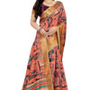 Dhiyona RV Women's Sana Silk Digital Printed With Contrast matching Blouse Saree ( KVD700 )