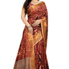 Dhiyona RV Women's Sana Silk Digital Printed With Contrast matching Blouse Saree ( KVD702 )