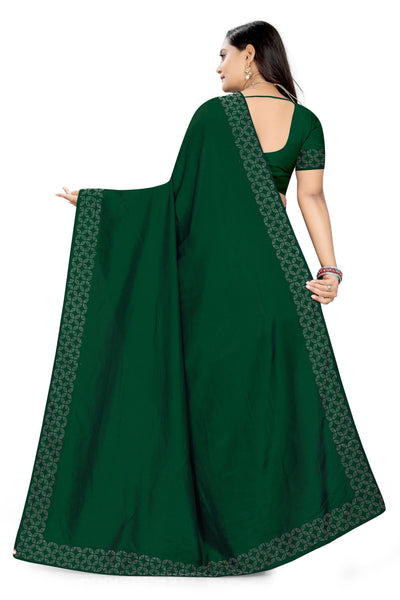 Indyancart RV Women's Vichitra With  Stone work Saree ( KVD851 )