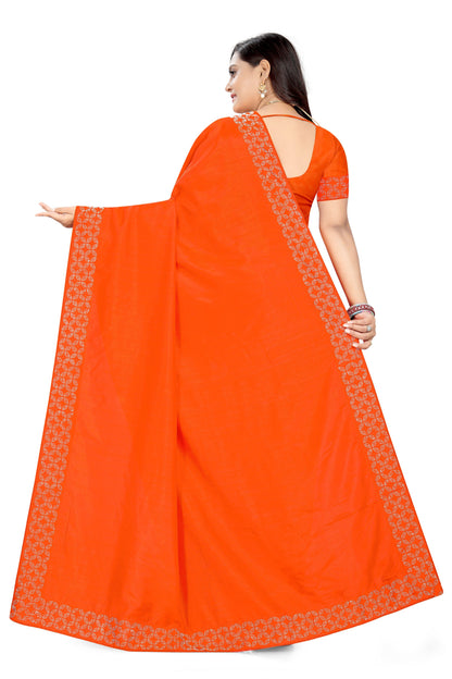 Dhiyona RV Women's Vichitra With  Stone work Saree ( KVD854 )