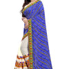 Dhiyona RV Women's Half And Half Bandhani Pallu With Kutchi Embroidered Saree ( KVD930 )