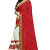 Dhiyona RV Women's Half And Half Bandhani Pallu With Kutchi Embroidered Saree ( KVD932 )