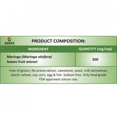 Sewfa Naturals Moringa Extract Capsules