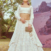Cream Georgette Beads embroidery  Lehenga choli & Dupatta