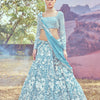 Turquoise blue Georgette Beads embroidery  Lehenga choli & Dupatta