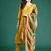 Dhiyona IE Woven Design Round Neck Straight Kurta With Trouser & Dupatta