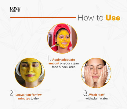 Love Earth Haldi Chandan Rose Face Pack - Indyancart