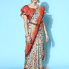 Women's Poly Silk Sea Green Printed Designer Saree With Blouse Piece