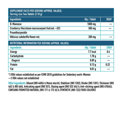 HK Vitals Cranberry + D-Mannose Tablets
