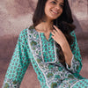 Dhiyona IE Printed Notch Neck Pure Cotton Tunic With Trousers