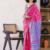 Women's Cotton Pink Printed Ready to Wear With Blouse Piece