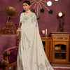 Dhiyona GR Women's Ruby Beige & Pista Mul Cotton Woven Saree