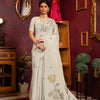 Dhiyona GR Women's Ruby Beige & Yellow Mul Cotton Woven Saree