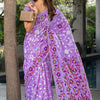 Dhiyona GR Women's Ruhani Orchid Purple Cotton Jamdani Saree
