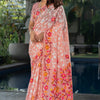 Dhiyona GR Women's Ruhani Blushing Peach Cotton Jamdani Saree