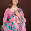 Dhiyona GR Women's Ruhani Cotton Candy Pink Cotton Jamdani Saree