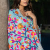 Dhiyona GR Women's Ruhani Sky Blue Cotton Jamdani Saree