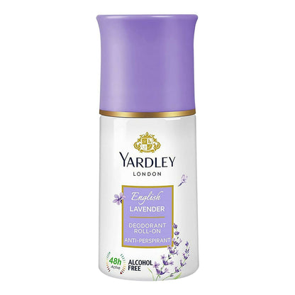 Yardley London English Lavender anti-perspirant deodorant roll-on for women, floral underarm cream with lavender scent