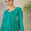 Dhiyona IE Women's Ethnic Motifs Embroidered Thread Work Pure Cotton Kurta with Trousers