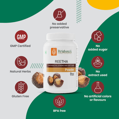Krishna'S Herbal & Ayurveda Reetha Powder
