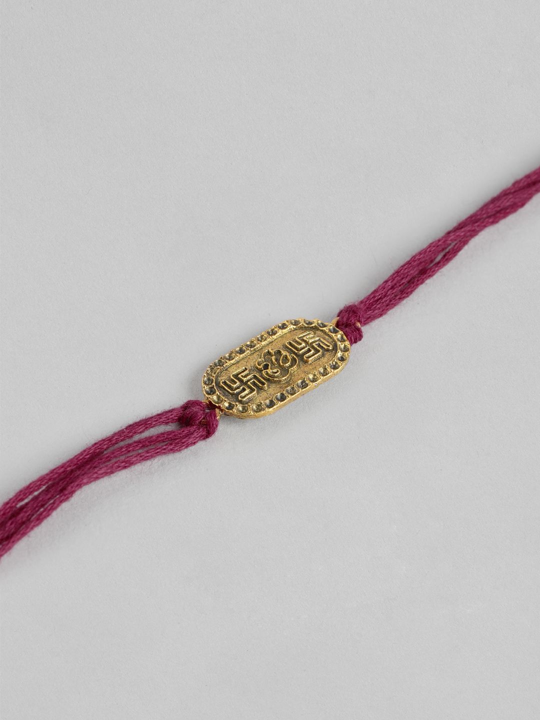 Anouk Unisex Set of 2 Beaded Bhai Bhabhi Rakhis With Roli & Chawal
