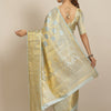 Indyancart RV Women's Royal Banarasi Cotton Silk Zari Woven Saree with Matching Blouse ( KVD1696 )