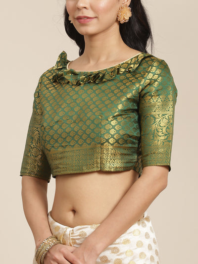 Indyancart RV Women's Banarasi Cotton Silk With Zari weaving Saree  ( KVD1003 )