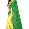 Indyancart RV Women's Bandhani Georgette With Embroidery And Ruffle Saree With Blouse  ( KVD1060 )