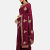 Dhiyona RV Women's Vichitra Silk With Cording Embroidery Work Exclusive Saree With Blouse ( KVD1077 )