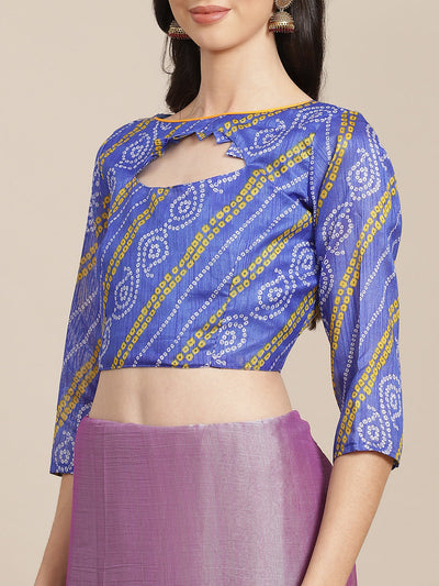 Indyancart RV Women's Chiffon Saree With Sequine Embroidered Work And Bandhani Flowers. ( KVD1314 )