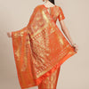 Dhiyona RV Women's Banarasi Cotton Silk With Golden Zari Weaving Pattern Saree With Blouse ( KVD1350 )