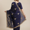Dhiyona RV Women's Vichitra Silk With Zari Embroidery Saree ( KVD1401 )