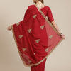 Indyancart RV Women's Vichitra Silk With Zari Embroidery Saree ( KVD1402 )