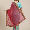 Dhiyona RV Women's Bandhani Georgette And Vichitra Silk With Thread Embroidery Saree ( KVD1413 )